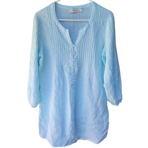 Vineyard Vines 100% Linen Pintuck Cover-Up Size XS